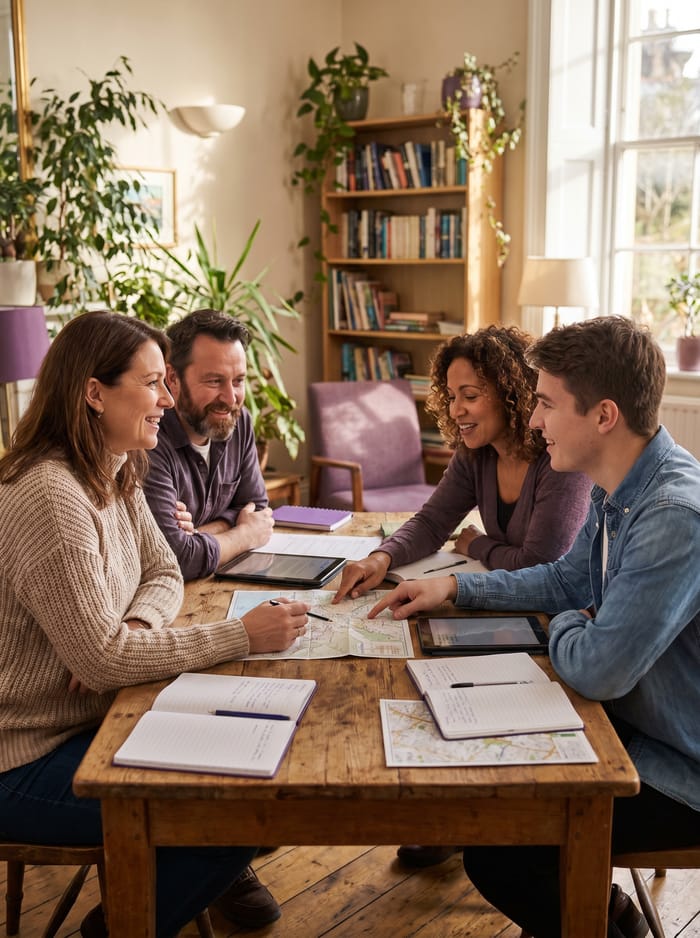 Nonprofit staff helping people access care